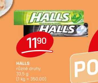 HALLS různé druhy 33,5 g