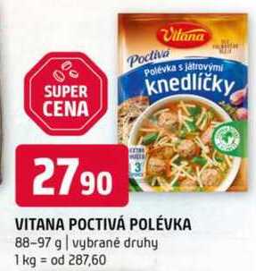 Vitana poctivá polévka 88-97 g vybrané druhy
