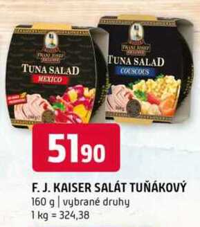 F.J.Kaiser salát tuňákový 160 g vybrané druhy 