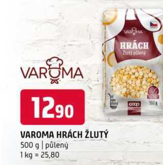 Varoma hrách žlutý 500 g půlený 