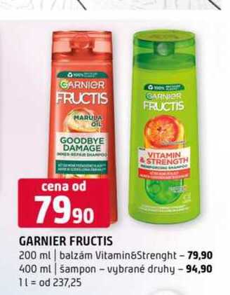 Garnier fructis 200 ml balzám Vitamin&Strenght  400 ml šampon vybrané druhy 
