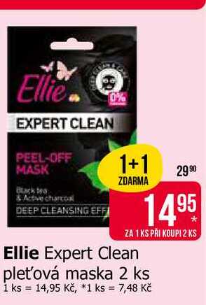Ellie Expert Clean pleťová maska 2 ks 