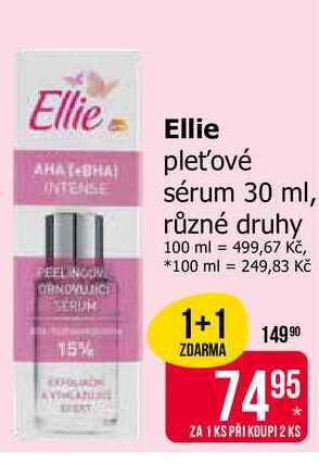 Ellie pleťové sérum 30 ml, různé druhy 