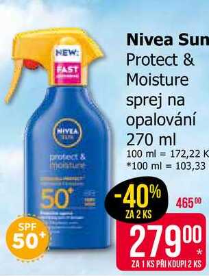 Nivea Sun protect & moisture sprej na opalování 270 ml