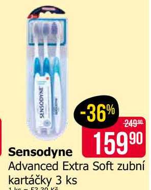 Sensodyne -Advanced Extra Soft zubní kartáčky 3 ks