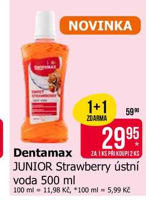 Dentamax Strawberry ústní voda 500 ml 