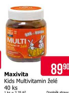 Maxivita Kids Multivitamin želé 40 ks 