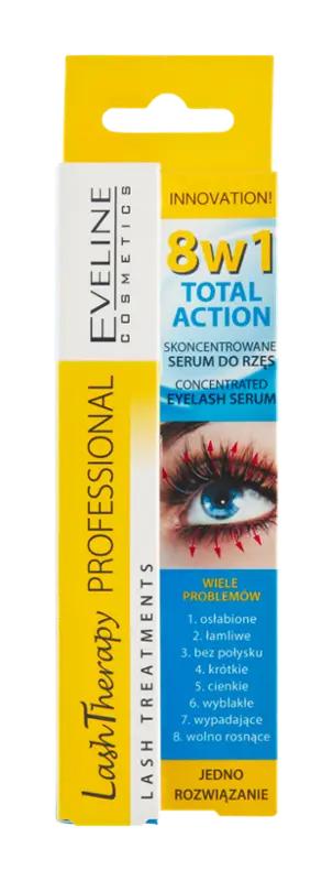 Eveline Sérum na řasy Total Action 8v1, 10 ml
