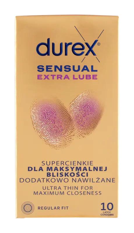 Durex Kondomy Sensual Extra Lube, 10 ks