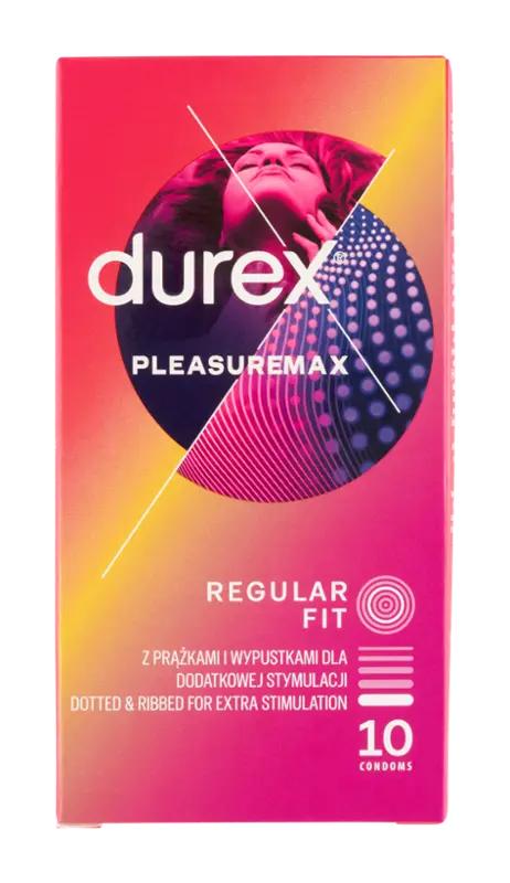 Durex Kondomy Pleasuremax Regular Fit, 10 ks