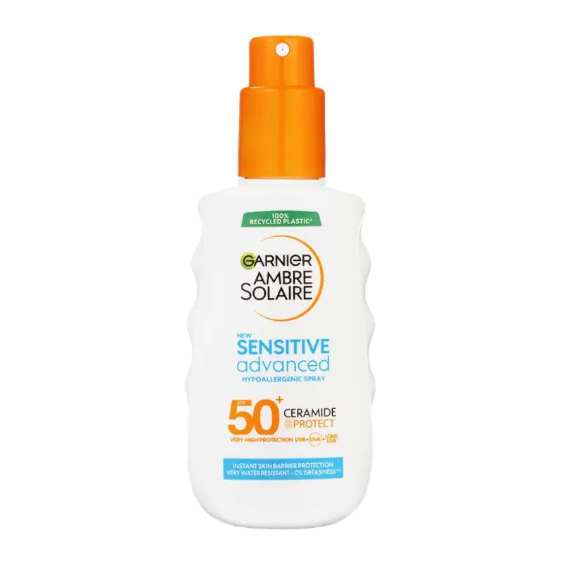 Garnier Sprej na opalování Sensitive Advanced SPF50+, 150 ml