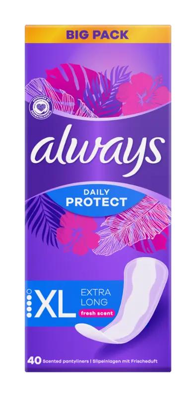 Always Intimky Daily Protect Extra Long s vůní, 40 ks