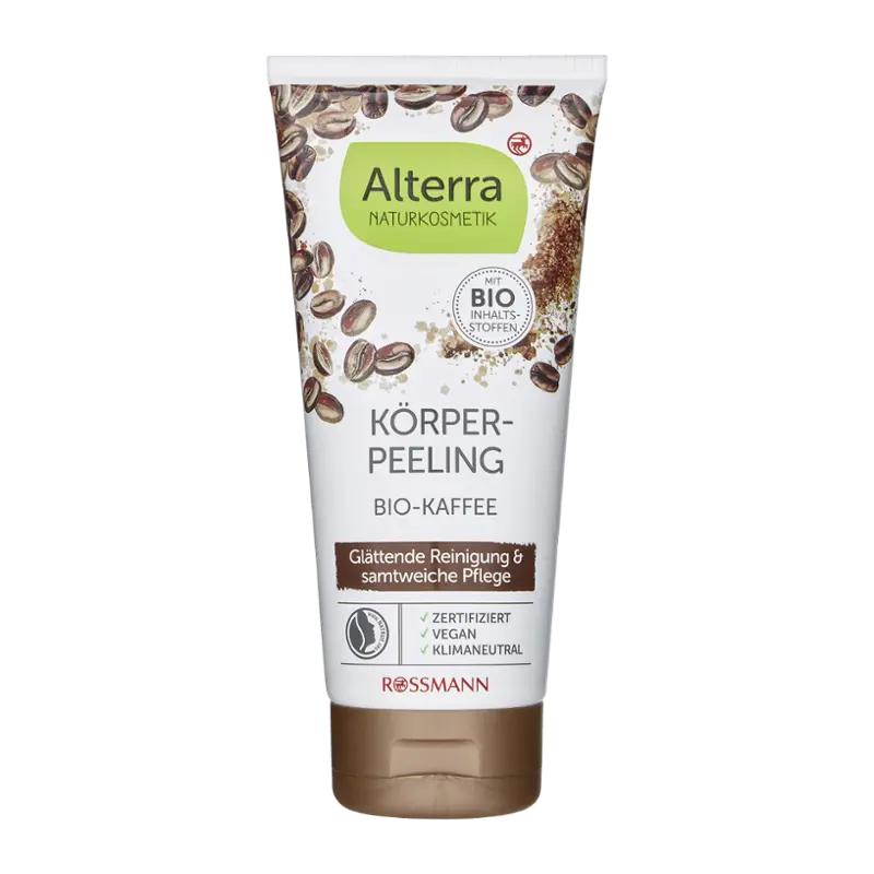 Alterra Naturkosmetik Tělový peeling s bio kávovými zrnky, 200 ml