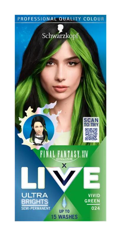 Schwarzkopf Barva na vlasy Live Color Final Fantasy 024 Vivid green, 1 ks