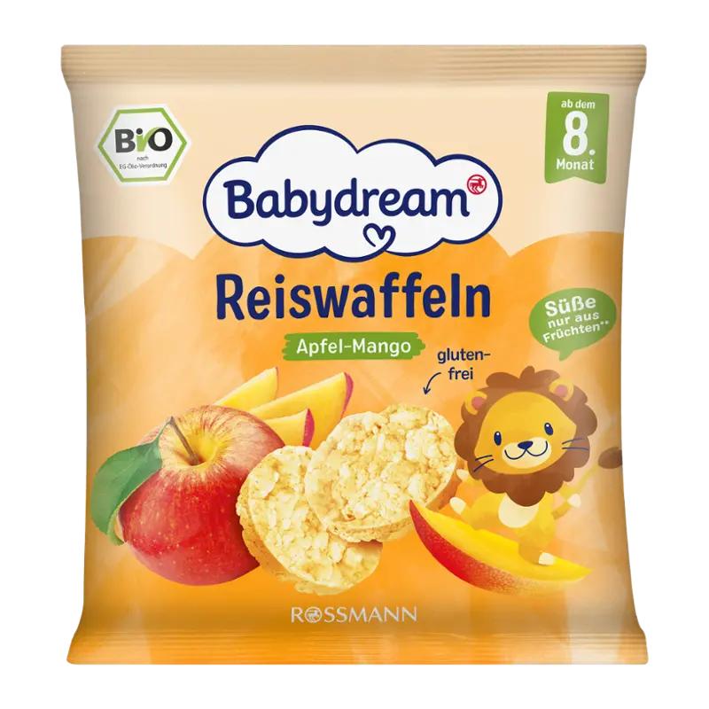 Babydream BIO mini rýžové plátky jablko a mango, 35 g
