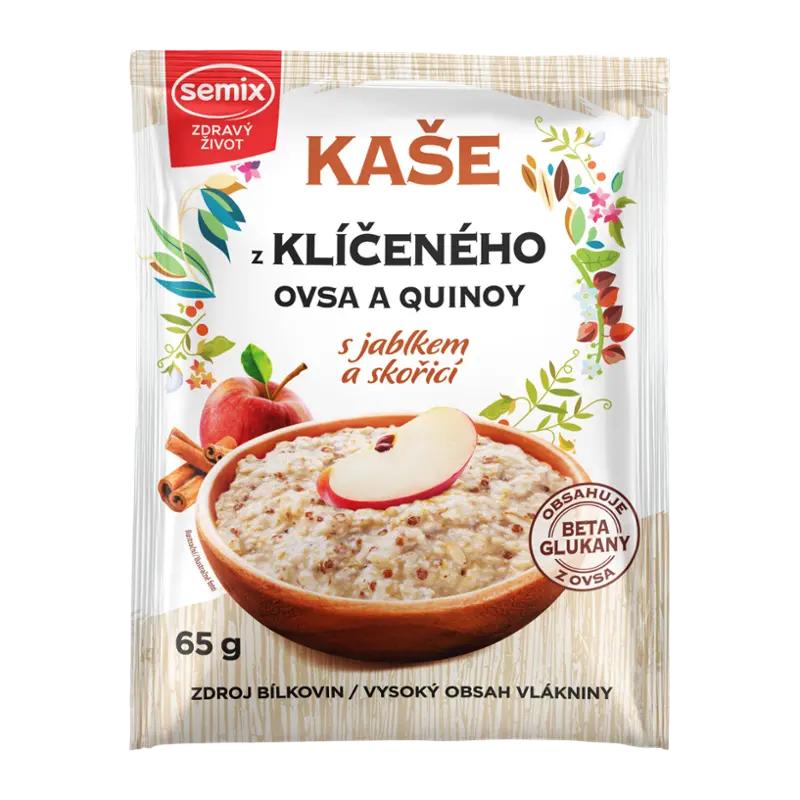 Semix Kaše z klíčeného ovsa a quinoy s jablky a skořicí, 65 g