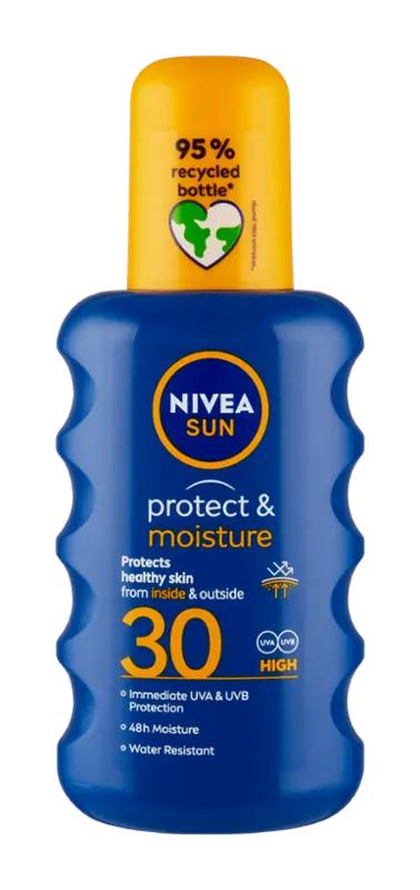 NIVEA Hydratační sprej na opalování Protect & Moisture SPF30, 200 ml