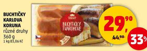 BUCHTIČKY KARLOVA KORUNA různé druhy, 360 g  
