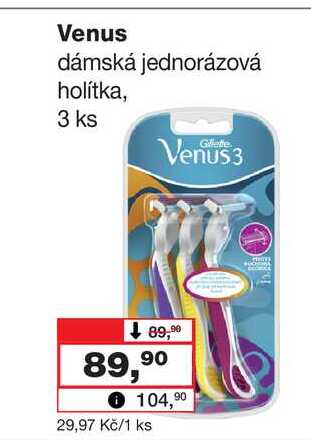Venus dámská jednorázová holítka, 3 ks 