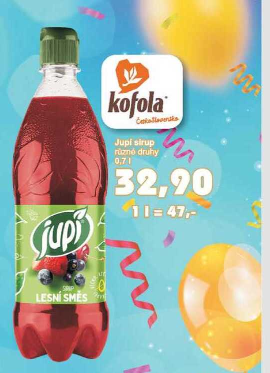 Jupí sirup různé druhy 0,7l