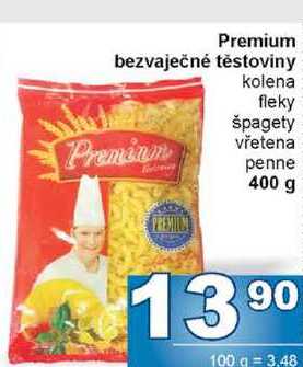 Premium bezvaječné těstoviny 400g