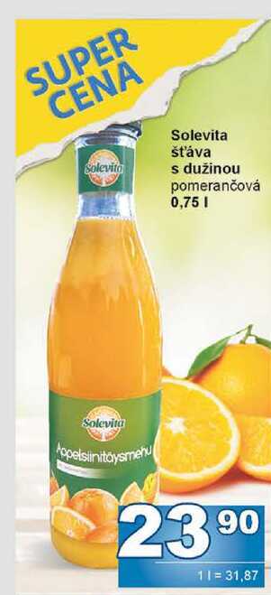 Solevita šťáva s dužinou pomerančová 0,75l