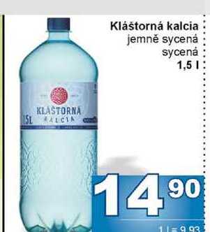 Kláštorná kalcia jemně sycenȧ sycenȧ 1,5l