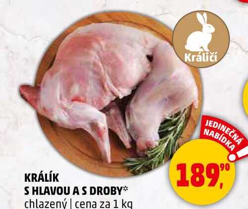 KRÁLÍK S HLAVOU A S DROBY chlazený, 1 kg
