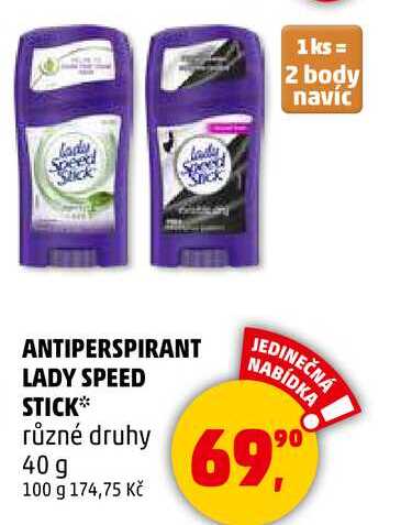 ANTIPERSPIRANT LADY SPEED STICK různé druhy, 40 g 