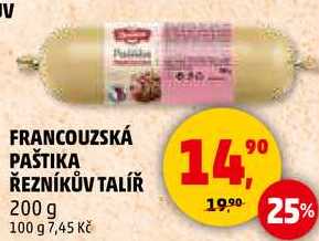 FRANCOUZSKÁ PAŠTIKA ŘEZNÍKŮV TALÍŘ, 200 g  