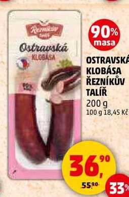 OSTRAVSKA KLOBÁSA ŘEZNÍKŮV TALÍŘ, 200 g