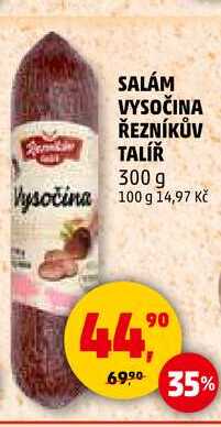 SALÁM VYSOČINA ŘEZNÍKŮV TALÍŘ, 300 g 