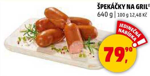 ŠPEKÁČKY NA GRIL, 640 g 