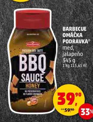 BARBECUE OMÁČKA PODRAVKA med, jalapeňo, 345 g 