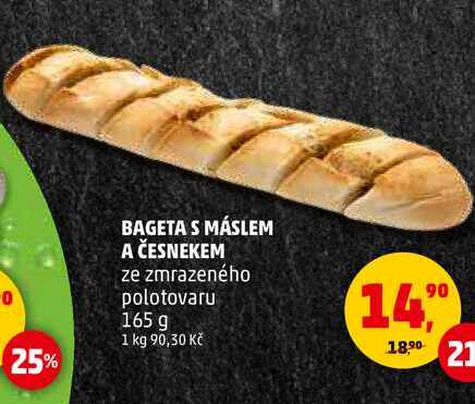 BAGETA S MÁSLEM A ČESNEKEM, 165 g 