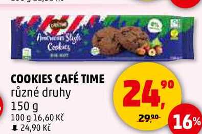 COOKIES CAFÉ TIME různé druhy, 150 g 