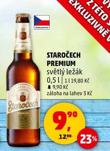 STAROČECH PREMIUM světlý ležák, 0,5 l