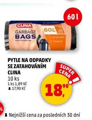 PYTLE NA ODPADKY SE ZATAHOVÁNÍM CLINA, 10 ks 