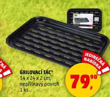 GRILOVACÍ TÁC 34 x 24 x 2 cm, nepřilnavý povrch, 1 ks 