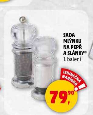 SADA MLÝNKU NA PEPŘ A SLÁNKY, 1 balení 
