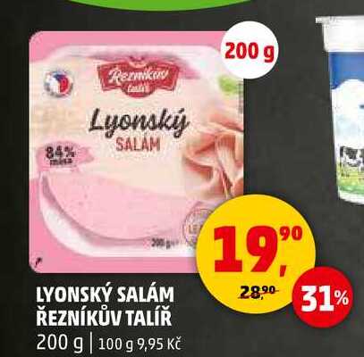 LYONSKÝ SALÁM ŘEZNÍKŮV TALÍŘ, 200 g 