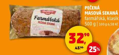 PEČENÁ MASOVÁ SEKANÁ farmářská, 500 g