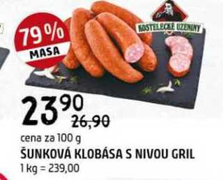 Šunková klobása s nivou gril 100g
