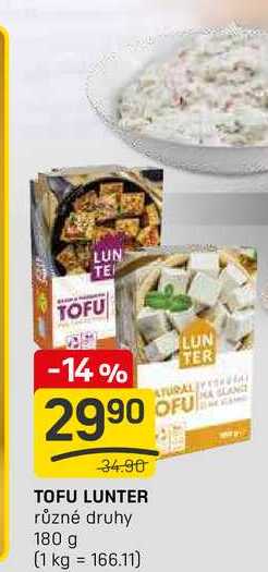 TOFU LUNTER různé druhy 180 g