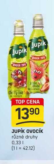JUPÍK OVOCÍK různé druhy 0,33l