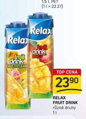 RELAX FRUIT DRINK různé druhy 1l