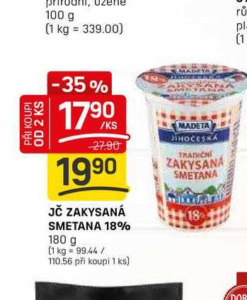 JČ ZAKYSANÁ SMETANA 18% 180 g 