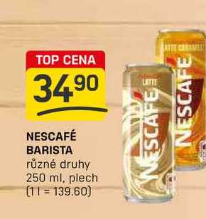 NESCAFÉ BARISTA různé druhy 250 ml, plech