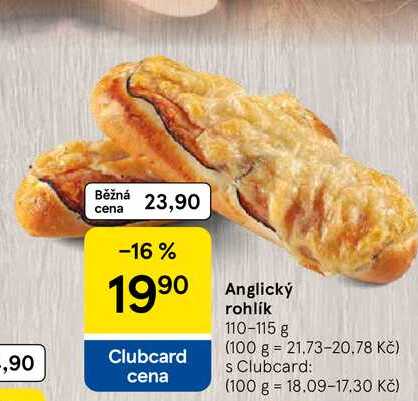 Anglický rohlík, 110-115 g 