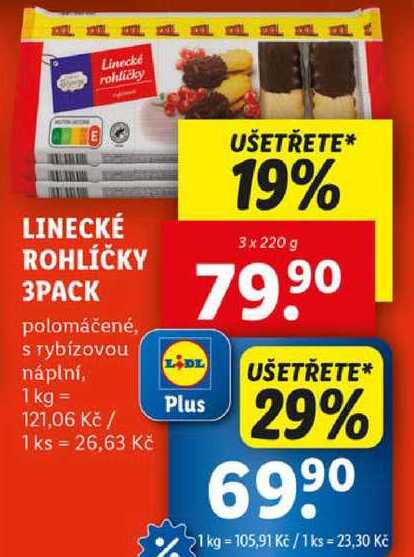 LINECKÉ ROHLÍČKY 3PACK, 3x 220 g
